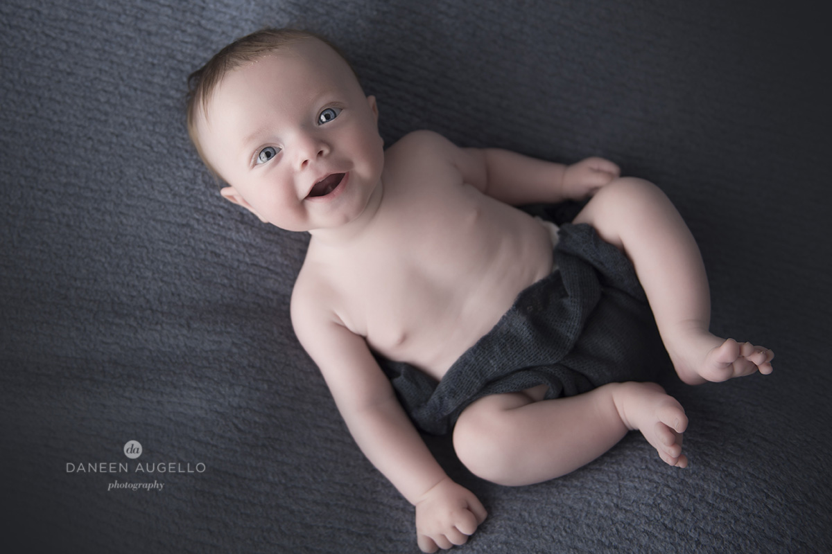 A Little Baby in a Black Color Underwear