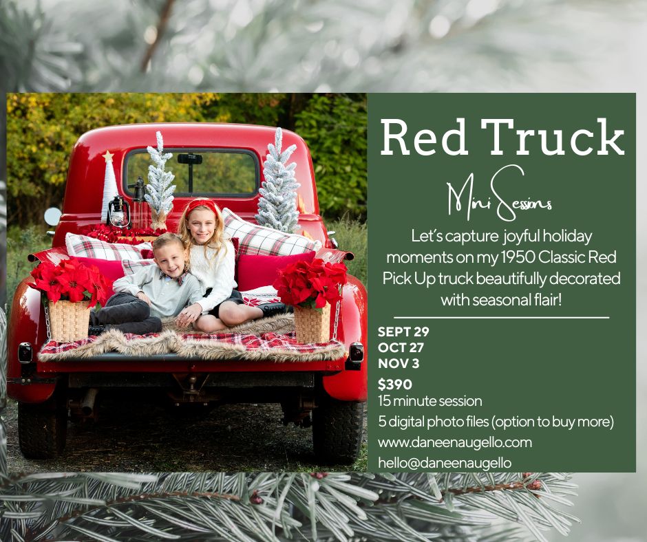 Vintage Red Pick Up Truck Photo Shoot in NJ information