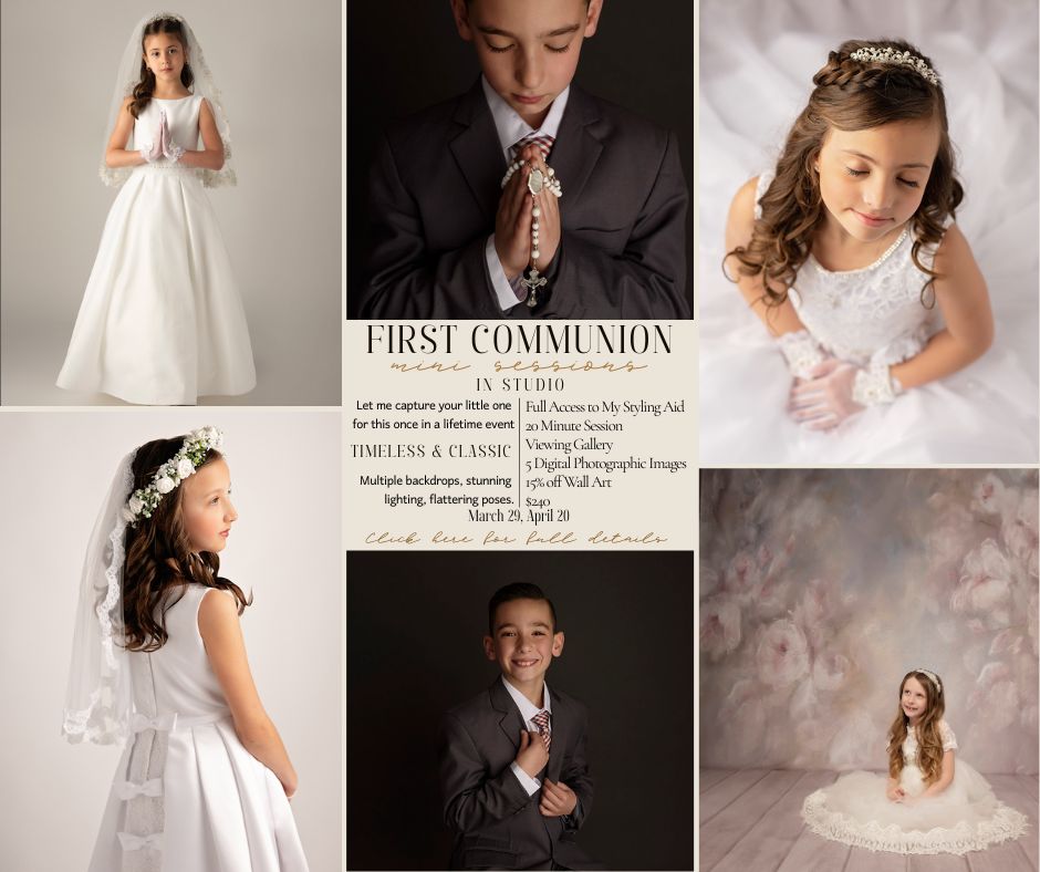 First communion photography mini session in Wyckoff NJ